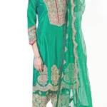 KUNDAN BOTTLE GREEN SALWAR SUIT