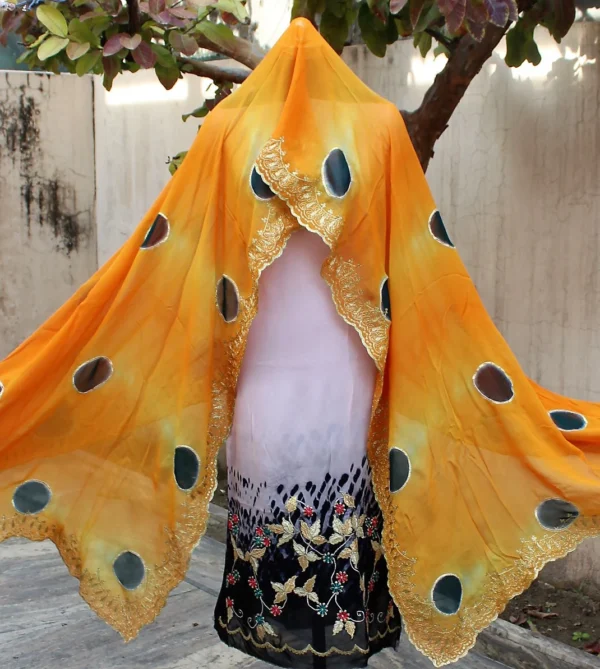 Light Pink Tie Dye Full Suit With Mustard Tie Dye Dupatta