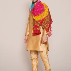 Men's Multicolour Bandhini Dupatta