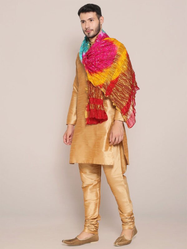 Men's Multicolour Bandhini Dupatta