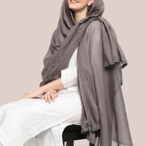 Steel Grey Pure Cotton Dupatta