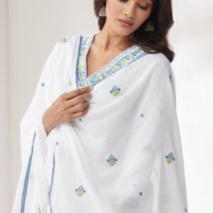 Mehraab Samaira White Dupatta