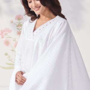 Mumtaz Tasnim White Dupatta