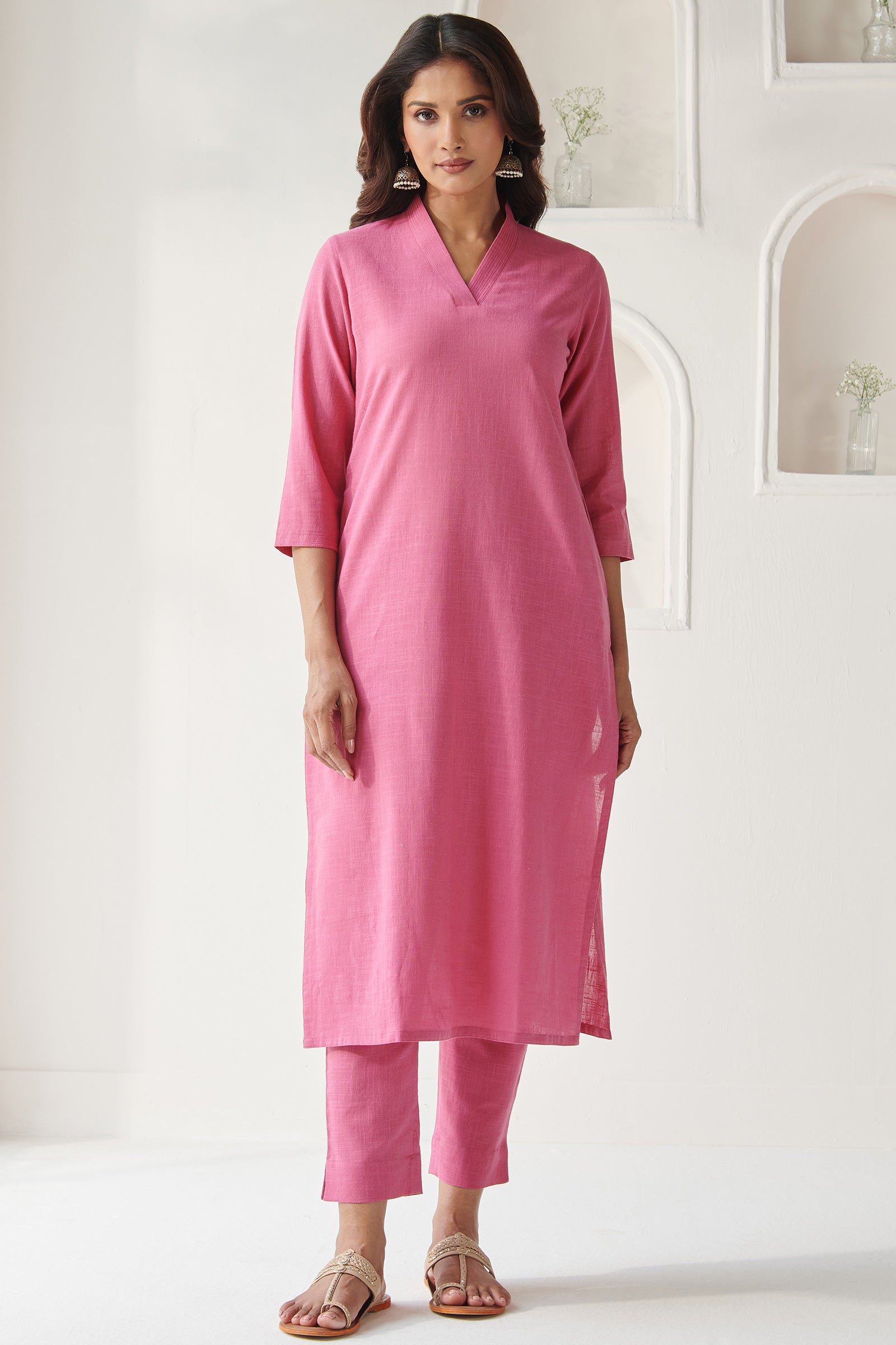 Roza Rehana Pink Narrow Pants